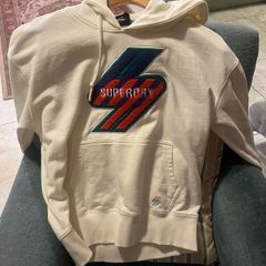 Brand new superdry cream cotton hoodie sweater