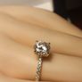 Yellow Gold Plated 2 carat Moissanite Solitaire with Accents Image 9