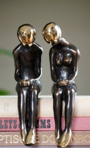 Male & Female Sculpture - Polished Bronze