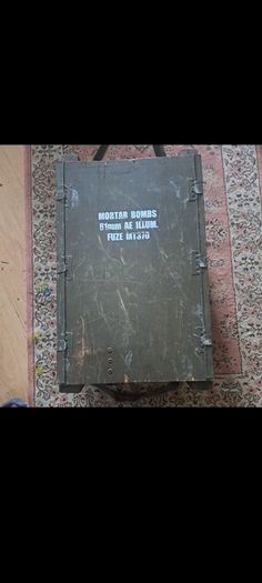 Surplus morttar bombs wooden box