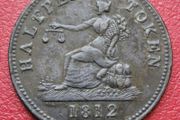 Lower Canada (Quebec) Tiffin Token 1812 Half Penny Britannia holding scales