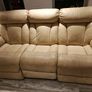 Cream leather recliner Image 7