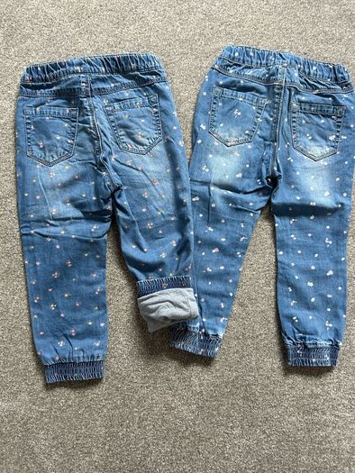 Girl's trouser/jeans set x4, size 2-4yo