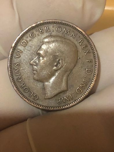 George VI half penny  x 36 Pictures