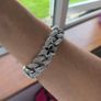Iced Out Cuban Link Clover Bracelet 8 Inch Image 2