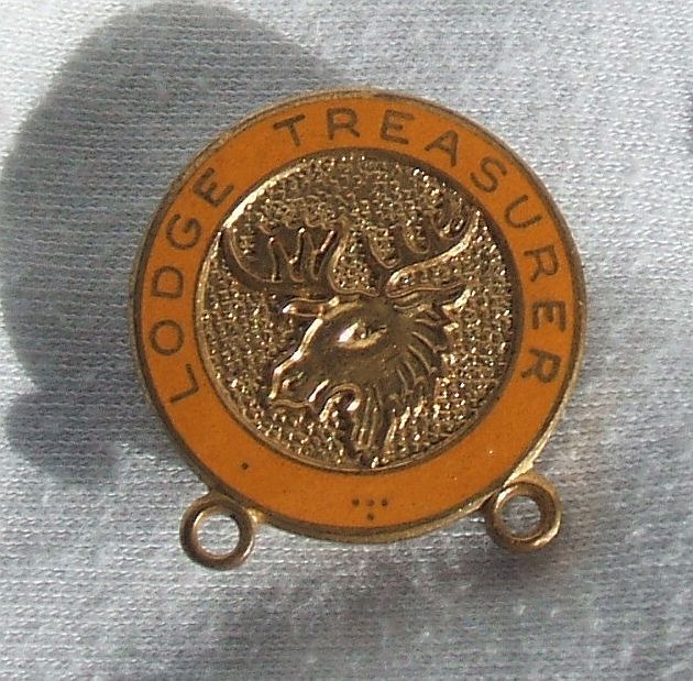 LOYAL ORDER OF MOOSE OF GREAT BRITAIN - Lodge Treasurer enamel badge (c.1960's). A scarce badge
