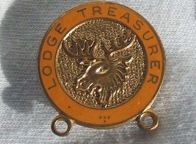 LOYAL ORDER OF MOOSE OF GREAT BRITAIN - Lodge Treasurer enamel badge (c.1960's). A scarce badge