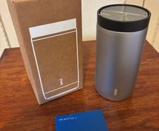 New in Box BMW Thermomug Push Top - Stainless Steel - 330ml