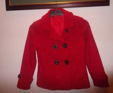 Girl's coat.Chest 31/32ins. 11-12 yrs. Red.