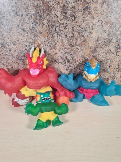 Heroes Of Goo Jit Zu Figure Bundle Stretchy Elastic Bendy Dino Power Blazagon