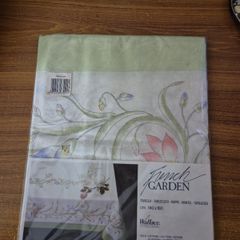 Vintage Tablecloth 100% Cotton French Garden 140x180cm