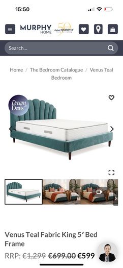 King size bed with brand new mattress