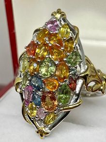 Sapphirey Ring in 18K Vermeil Yellow Gold Plated