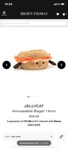 New JELLYCAT Amuseable Bagel