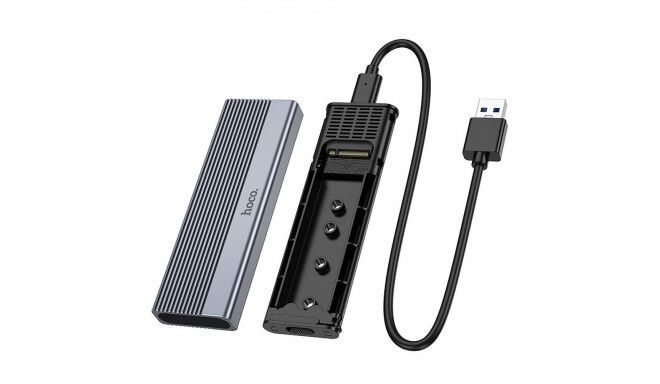 HOCO enclosure for M.2 SATA SSD drives M key B+M key up to 4TB USB A USB3.2 / 6GBps HB47 Metal