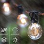 Outdoor Festoon Lights Mains Powered, 25FT Garden String Lights with 13Pcs G40 1W Plastic Bulbs IP45 Waterproof for Outside Patio Backyard Party Dimmable dimmer not Include Image 2