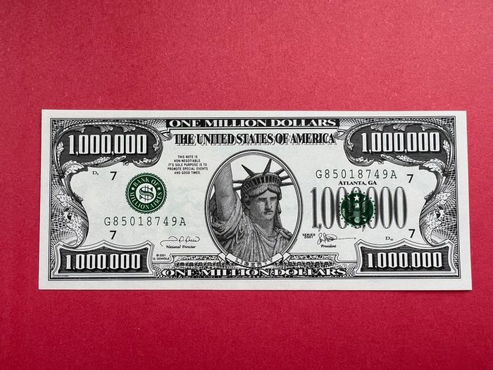 United States.  1. Million. Dollars  2001. ( Uncirculated )