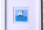 Handmade Glass Art Frame - Boat