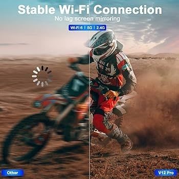 Upgraded Smart Mini Projector - Auto Keystone, Electric Focus, 4K Video Supported, WiFi 6, Bluetooth 5.2, Android 11 TV, Phone Control - Visulapex Portable Home Cinema for Indoor & Outdoor
