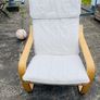 Ikea chair and footstool Image 2