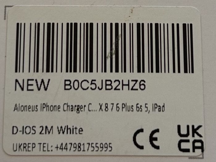 Iphone charging cable 2M