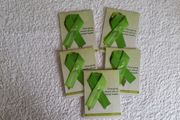 BNIP - A Pack of 5 - Green Ribbon Day Badges - Show Your Support &amp; Wear Your Ribbon