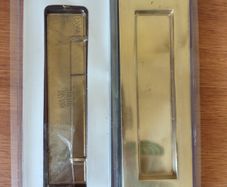 Heavy Brass Letter Plate 10x3 inch with free brass knocker