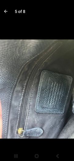Coach black leather handbag
