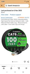 Cat 6 Ethernet Cable 100 ft