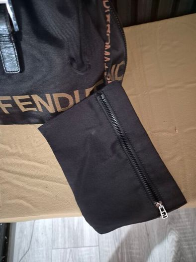 Fendi Vintage Nylon & Leather Back Pack
