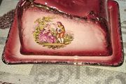 Beautiful Antique Staffordshire Ceramic Cheese or Butter Dish and Original Cover Lid, Postage available or Collection