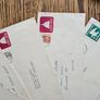 USA United States 12 Used Envelopes with Stamps and 2 Loose 4 Cent Stamps Image 8