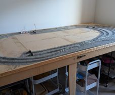 model railway baseboard and stand