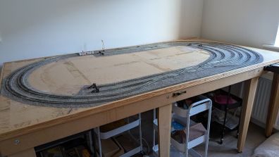 model railway baseboard and stand