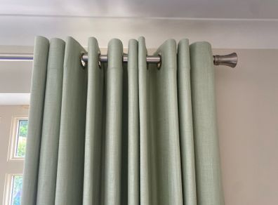 Curtains Made to measure eyelit sage green Laura Ashley