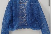 blue lace cardigan size 18