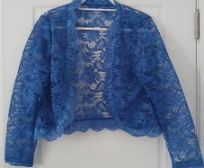 blue lace cardigan size 18