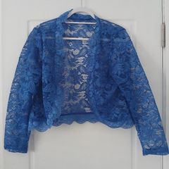 blue lace cardigan size 18