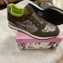 trainers Moda in pelle slip on trainer khaki and snake skin effect size 40 Image 4