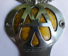 Vintage 1950s Jersey Automobile Association Car Badge - Channel Islands Aa Emblem