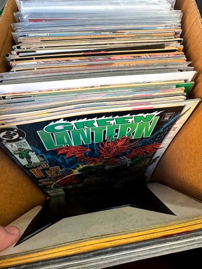 DC Long Comic Box w 250 comics for Sale
