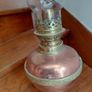 vintage French copper/brass oil lamp Image 5