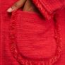 Red Tweed Fringe Blazer size 10 BY VERY Image 3