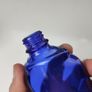 392 - Set of Two Beautiful Vintage Cobalt Blue Glass Decorative Collectible Optrex Bottles Image 6