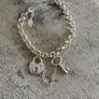 Silver Plated Lock and Key Bracelet Image 4