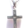 Vintage Sterling Silver 925 Cross  Cubic Zirconia Pendant and Chain length 16" / 4,90g Image 6