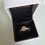 Pandora 14k Gold & Silver halo ring clear CZ  Size 56. Some sign of wear at the back but otherwise nothing wrong Image 2