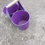 Twin flower pots metal. Image 2