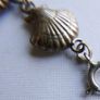 Vintage Sterling Silver 925 Shell Bracelet Conchas - Shell Bracelet (length 7,5" - 3,86g) Image 3