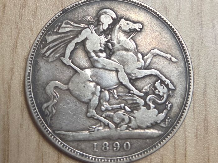 1890 Queen Victoria Crown Sterling Silver Jubilee Head